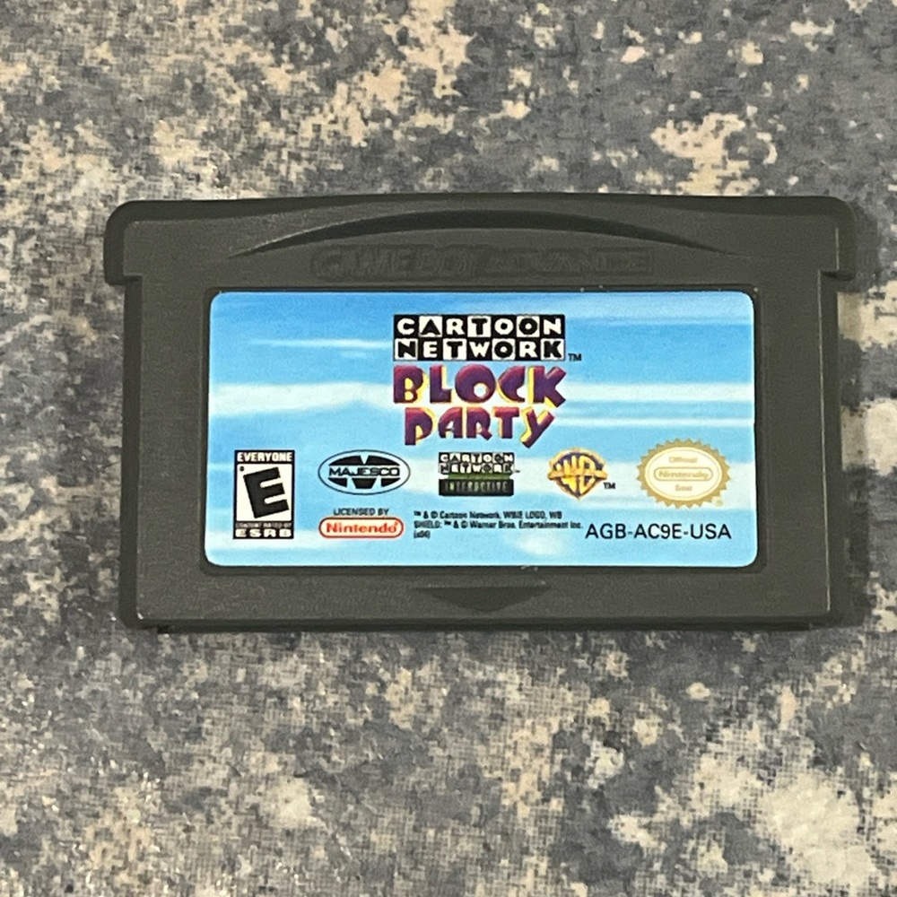 5 for $60 block party Nintendo gameboy advance cartridge